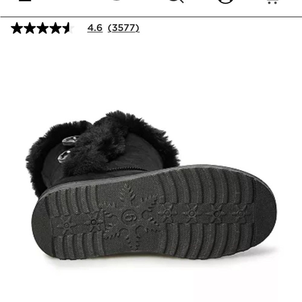 Super comfy , Classic black fur (faux) snow boot. Sonoma - Picture 3 of 3
